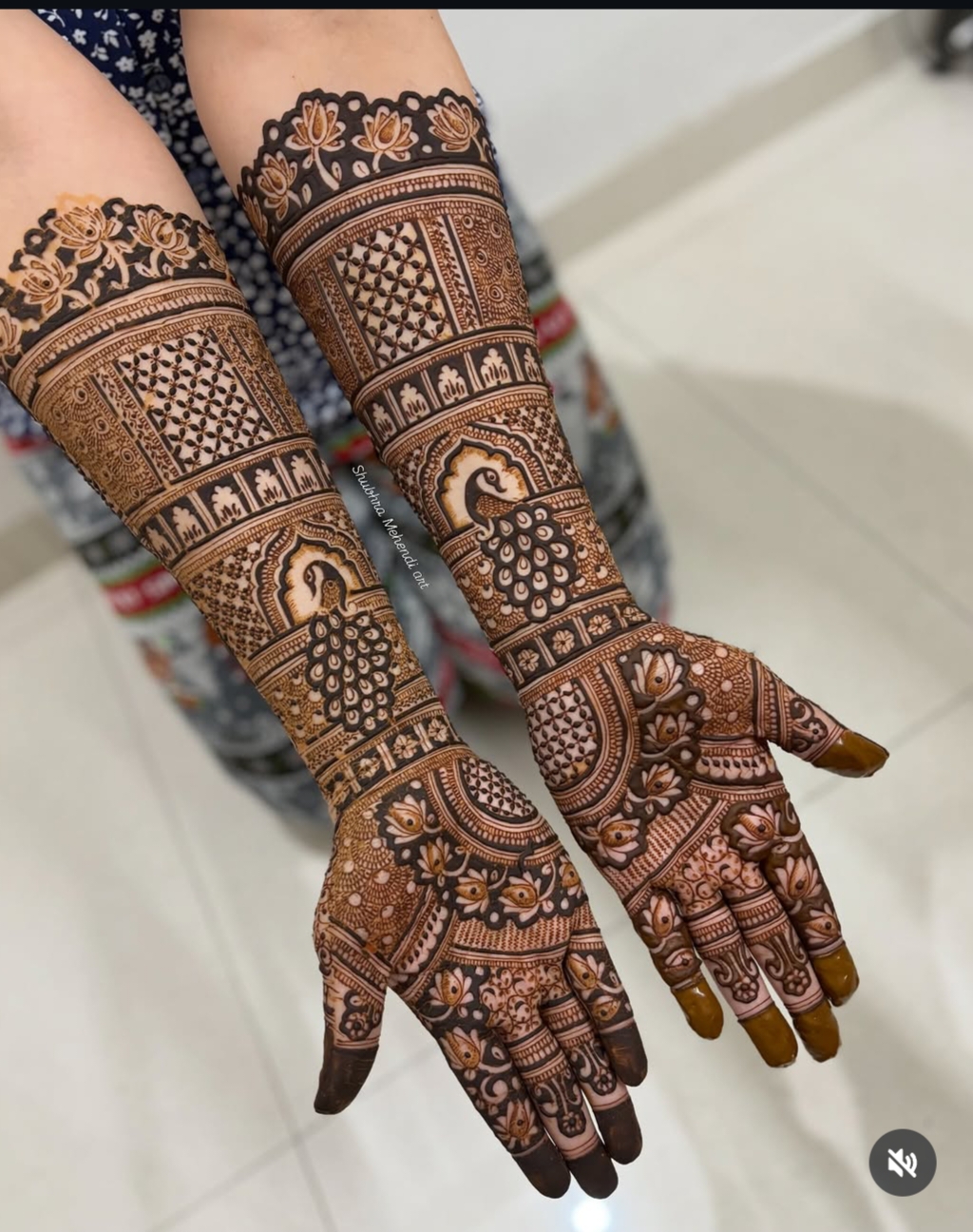 Elegant full-hand bridal mehndi — Vizag work 3