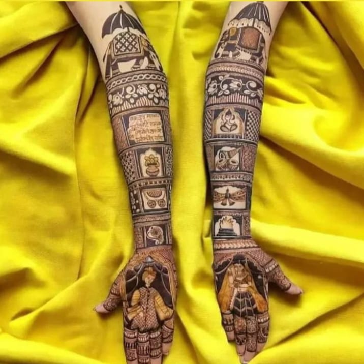 Arabic floral mehndi trail — Vizag work 5